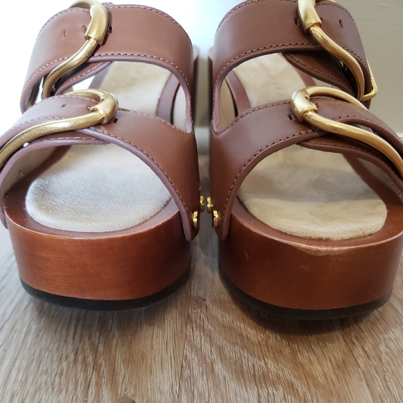 Veronica Beard Halifax leather clogs in Hazelwood womens shoes size 5.5 - Picture 3 of 16